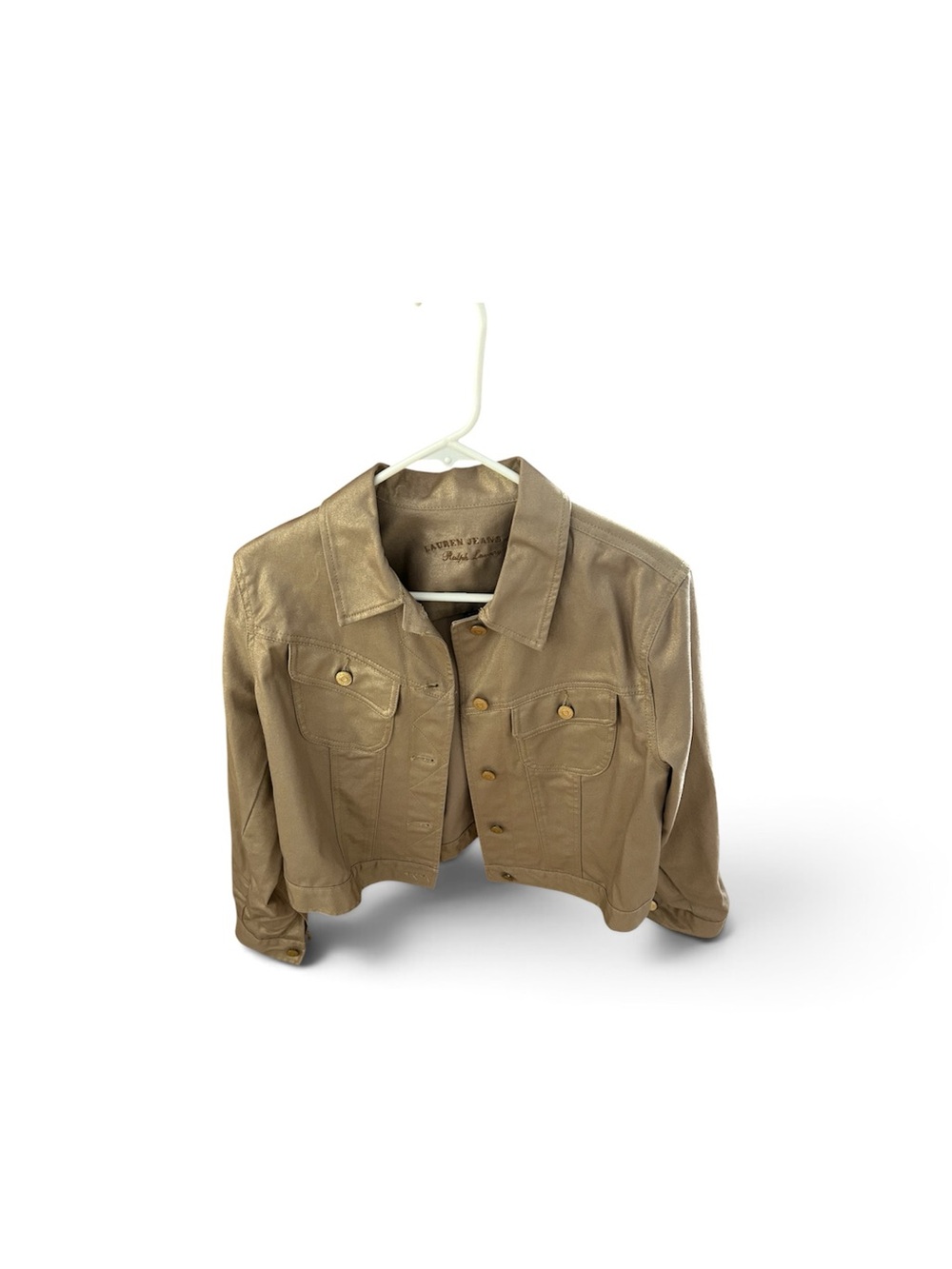 Lauren Ralph Lauren Womens Tan Jean Jacket P/L